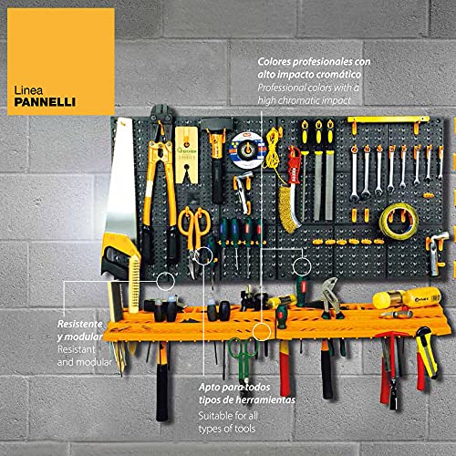 Werkzeug-Regal für Garagenwand, Aufbewahrungsset, Organizer, Ablagen inkl. 50 Haken - 3